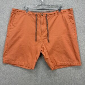 Havana Jim Shorts Mens 42 Coral Orange Khakis Drawstring Beach Resort‎ Preppy